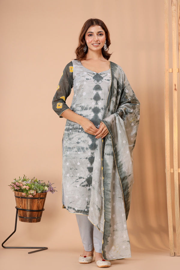 Women's Grey Tie Die Suit Set - Saras The Label