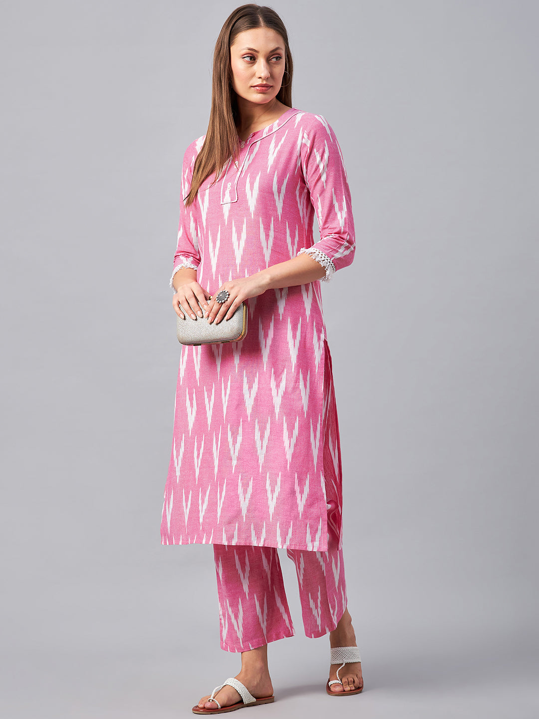 Women's Cotton Printed Kurta  And Palazzo Set - Azira