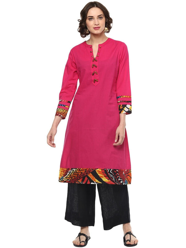 Women's Pannkh Casual Full Sleeve PrintedKurti - Pannkh