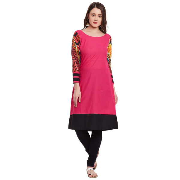 Women's Pannkh Casual Full Sleeve PrintedKurti - Pannkh