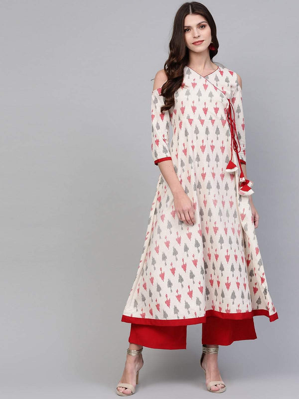 Women's Angarkha Kurta With Pants - Pannkh