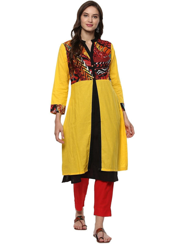 Women's Pannkh Casual Full Sleeve PrintedKurti - Pannkh