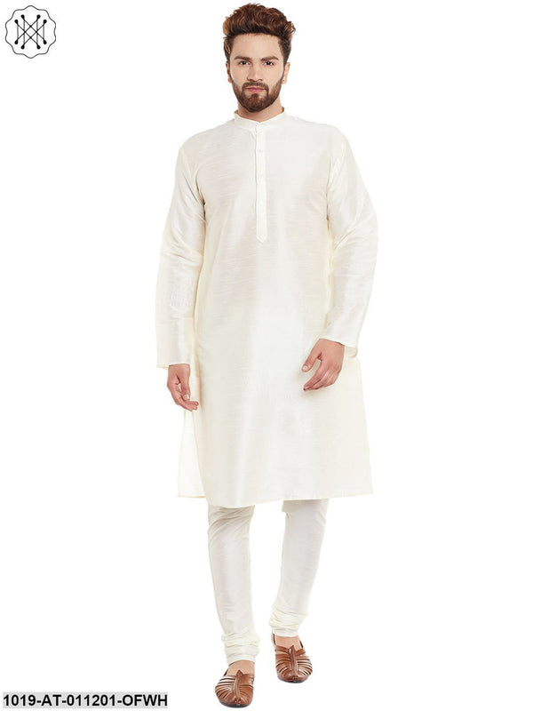 Men's Off-White, Dupion Silk Kurta - Sojanya