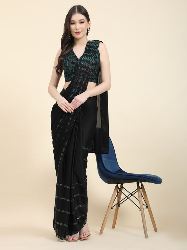 Women's Embellished Ready To Wear Saree - Phenav