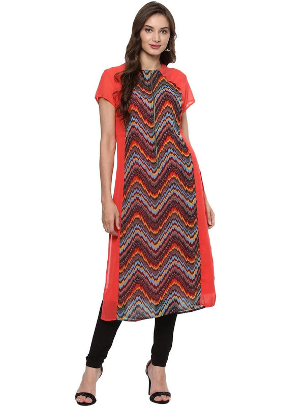 Women's Casual Half Sleeve Printed Kurti - Pannkh