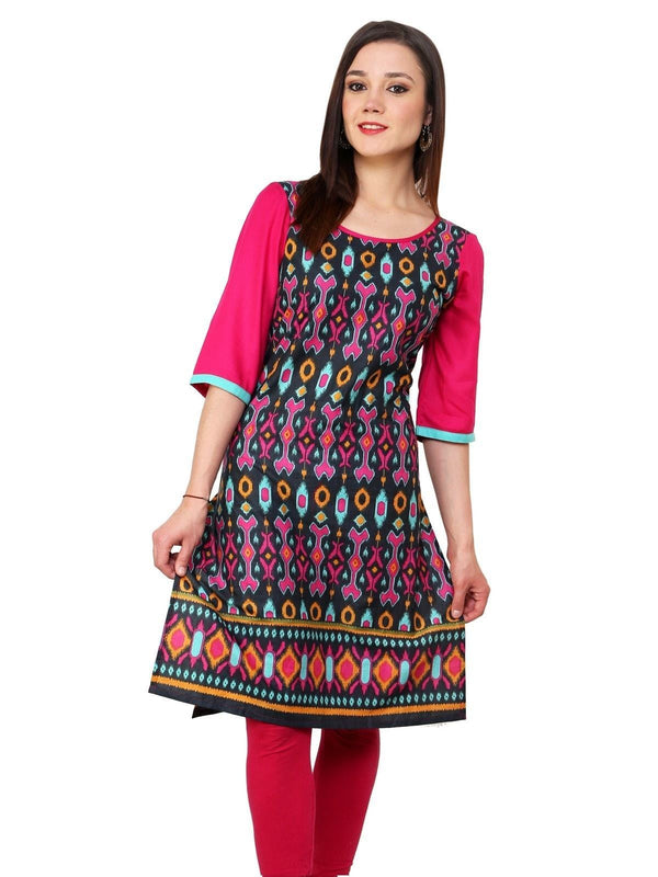 Women's Pink Ikat With Dori - Pannkh