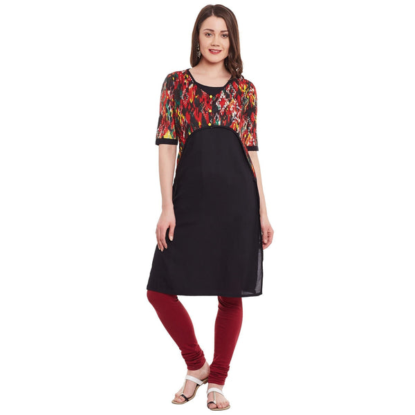 Women's Red Ikat Jacket Kurti - Pannkh