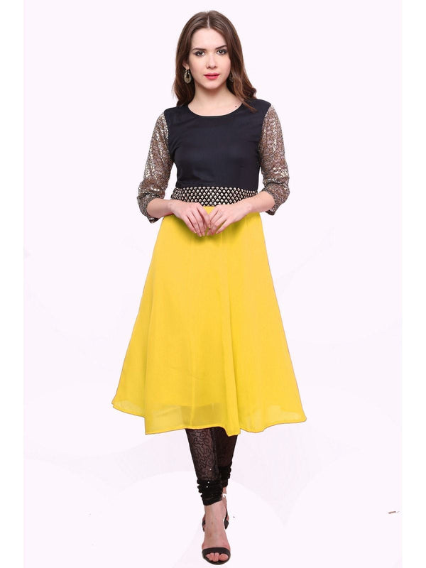 Women's Brocade Belt Kurti - Pannkh