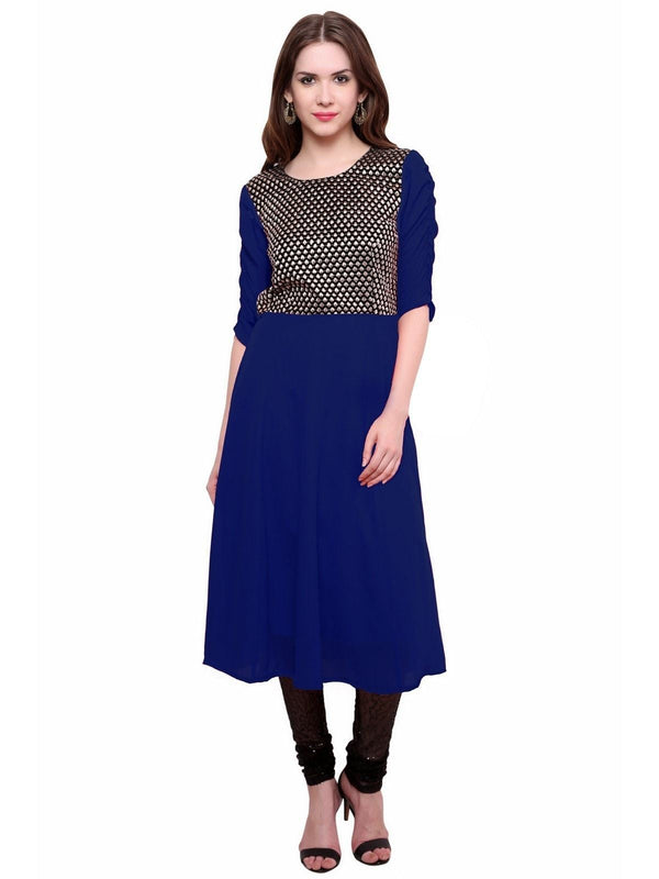 Women's Brocade Bodice Kurti - Pannkh