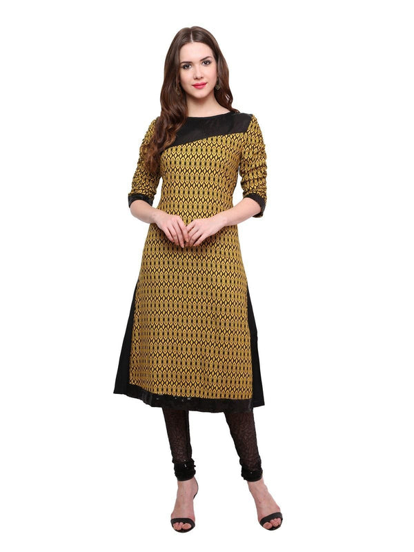 Women's Black Sequin Kurti - Pannkh