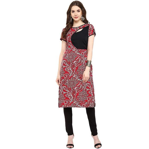 Women's Flower Print Kurti - Pannkh