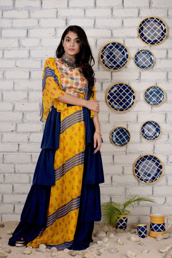 Women's Bloom In Bandhej Set - Khumaar- Shuchi Bhutani