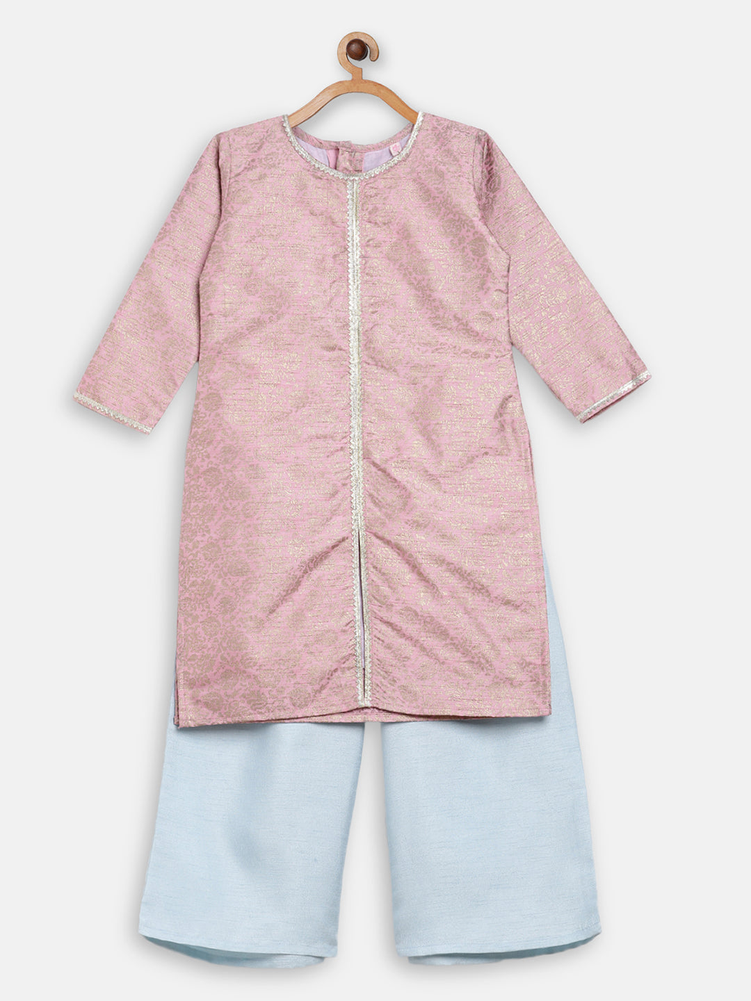 Poly Silk Kurta & Palazzo Set for Girls - AHALYAA Girls