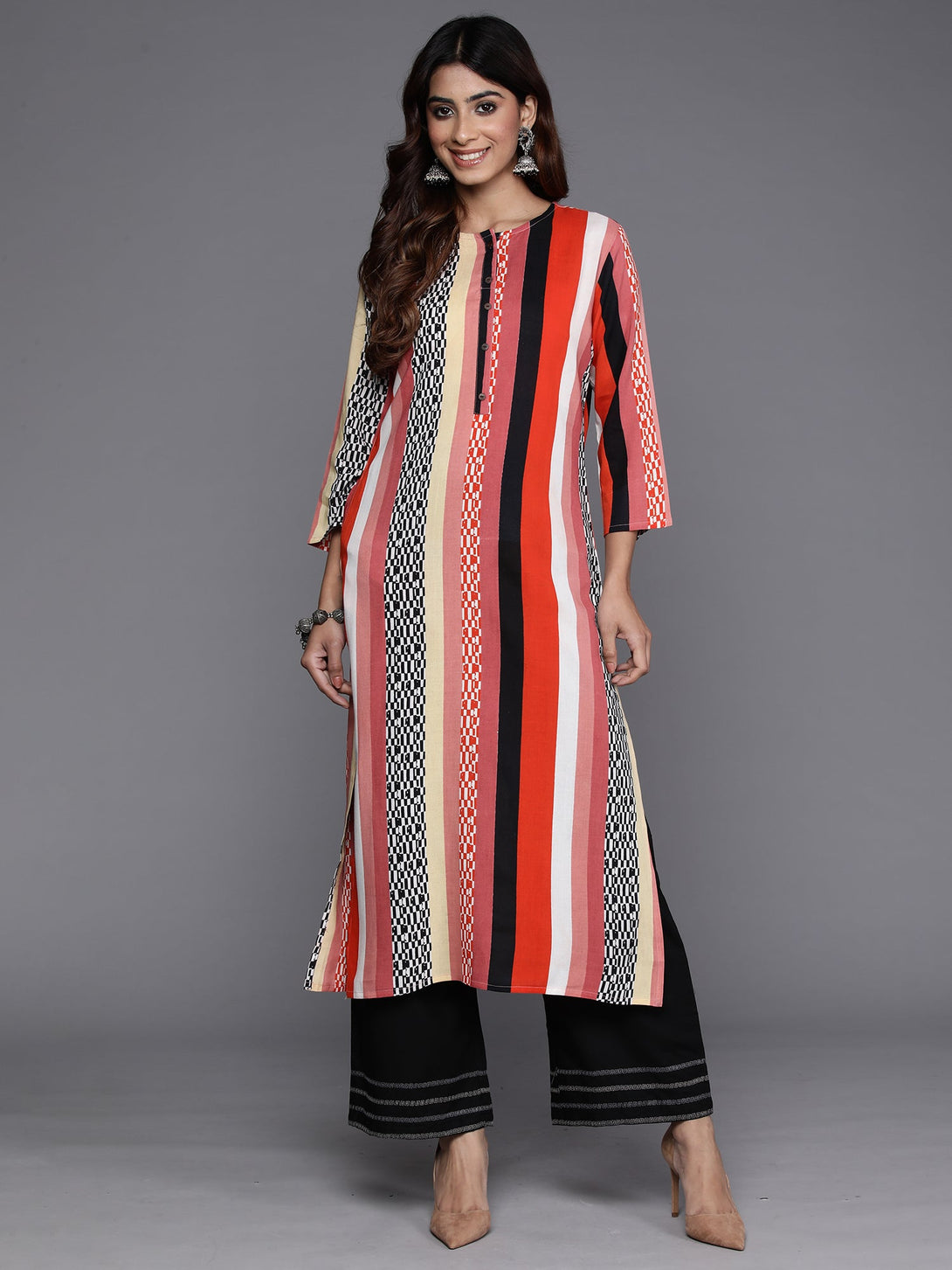 Women's Multi Printed Straight Kurtas  - Indo Era