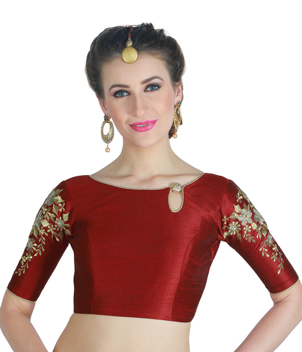 Women's Polyester Sleeves Saree Blouse. - Shringaar