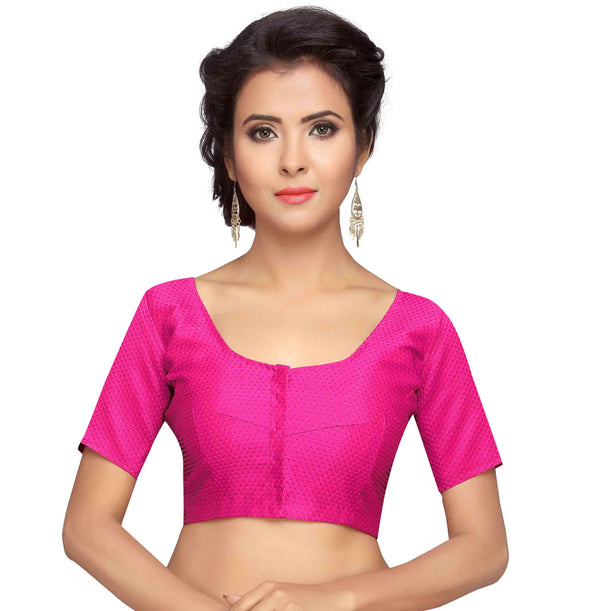 Women Pink Saree Blouse by Shringaar (1pc)