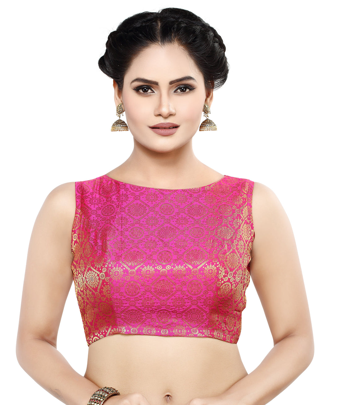 Women's Polyester Sleeveless Readymade Saree Blouse - Madhu Fashion