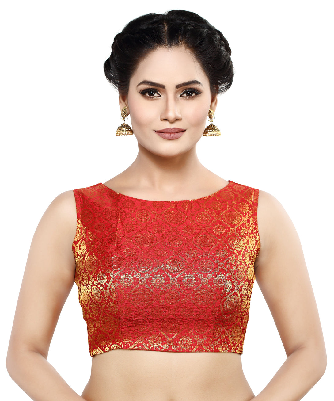 Women's Polyester Sleeveless Readymade Saree Blouse - Madhu Fashion