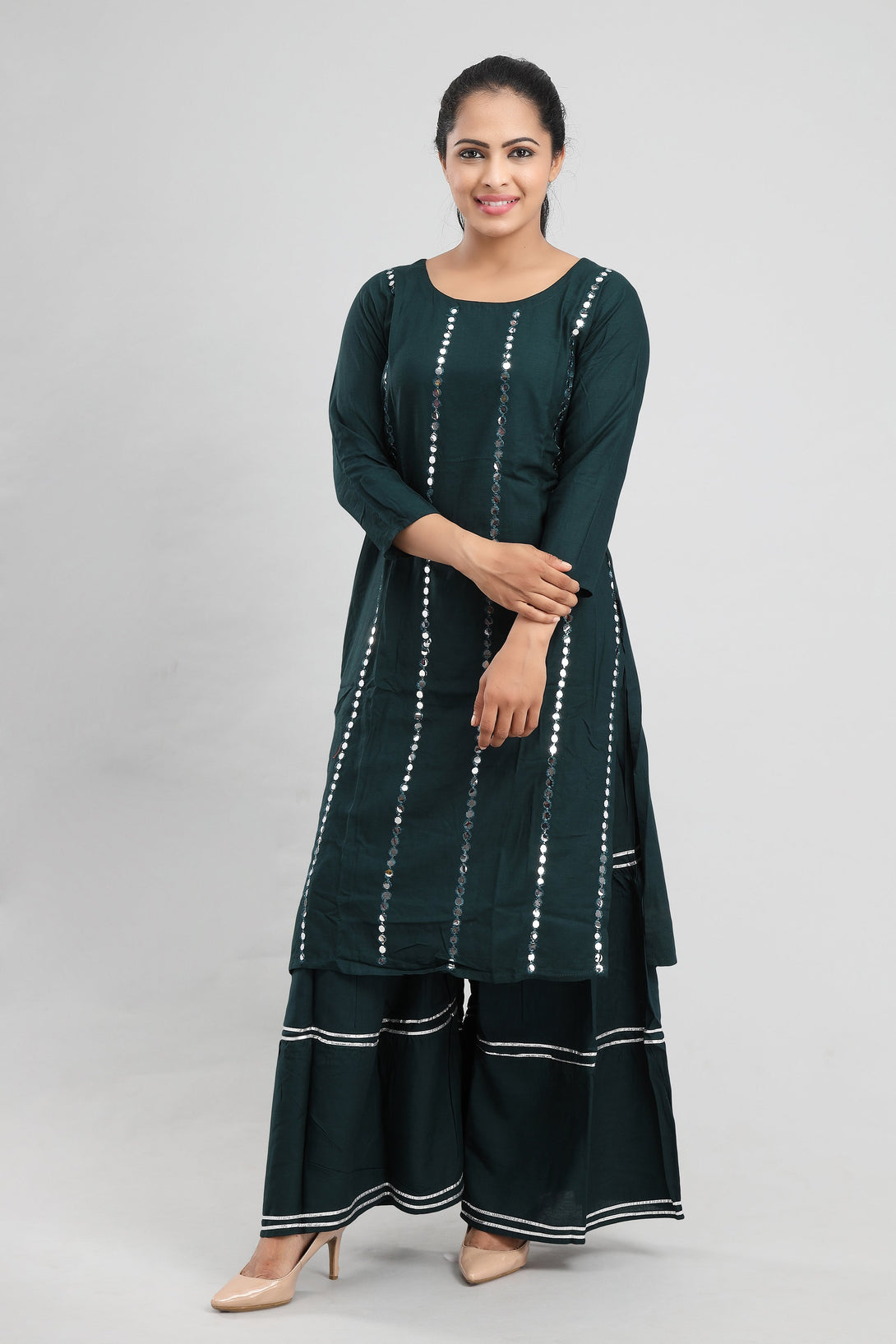 Women's Rayon Kurti With Sharara - MANOHARA