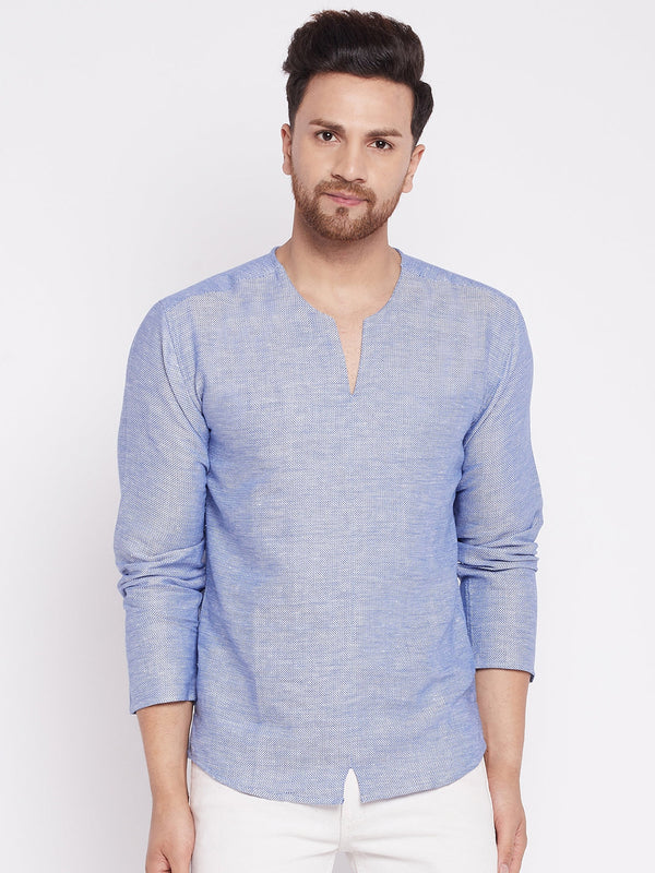 Men's Kurta with Slit Neckline -Even Apparels