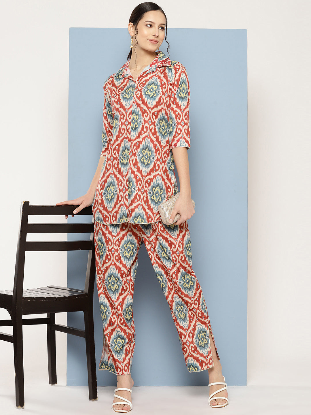 Women's Printed Ethnic Co-Ords - Ahalyaa