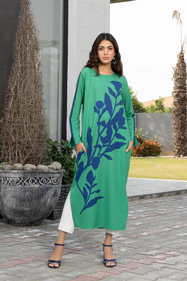 Women's Blue Tulips Kaftan - Rangnaari