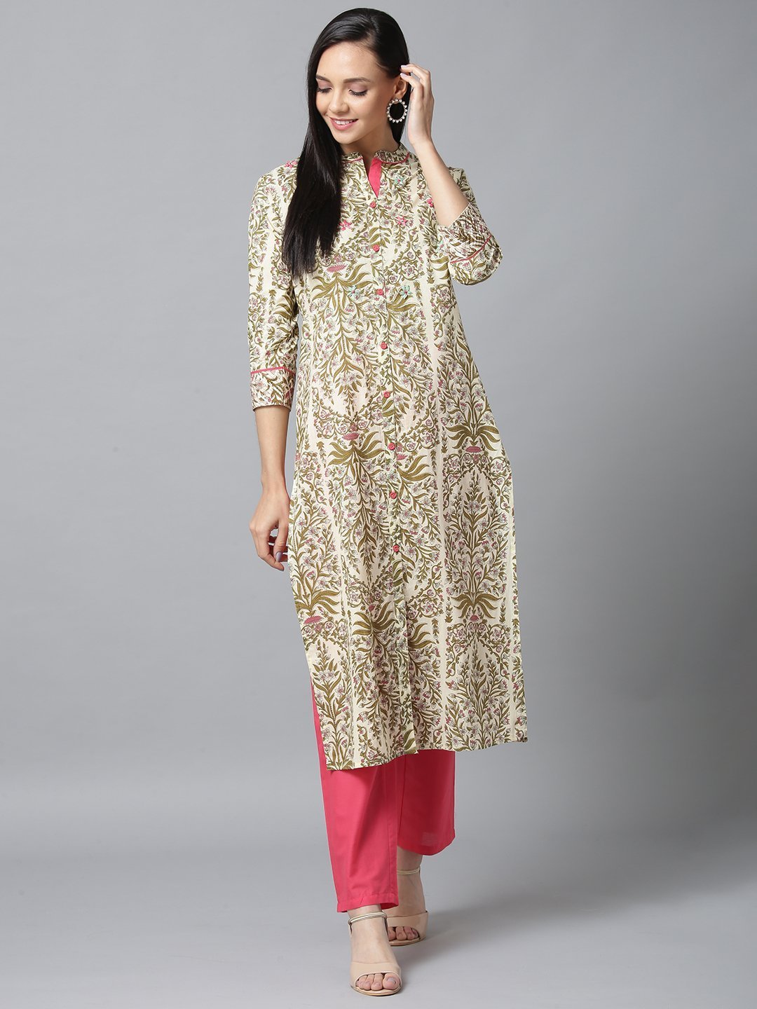 Women's Multi Color Printed Kurta Set - Yufta