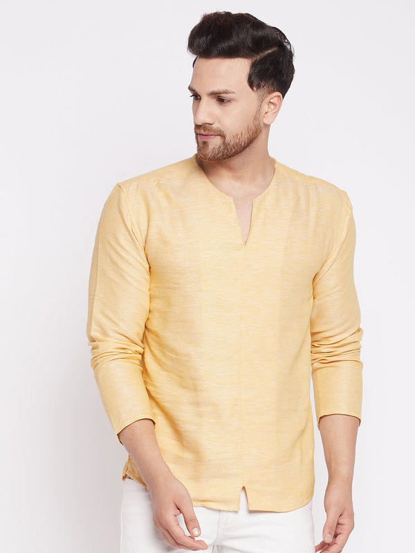 Men's Kurta with Slit Neckline -Even Apparels