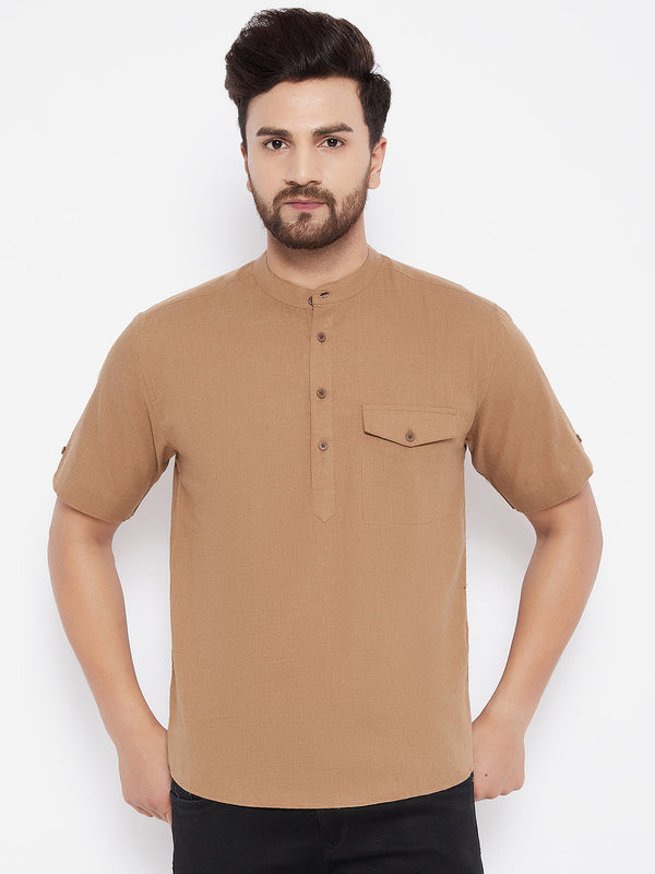 Men's Solid Pure Cotton Kurta - Even Apparels