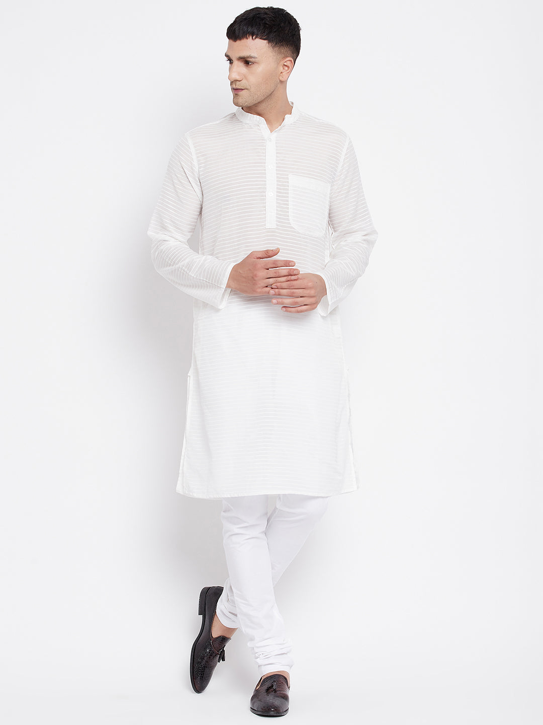 Men's Kurta With Band Collar - Even Apparels