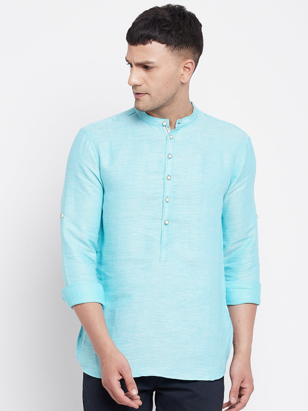 Men's Pure Cotton Kurta With Band Collar - Even Apparels