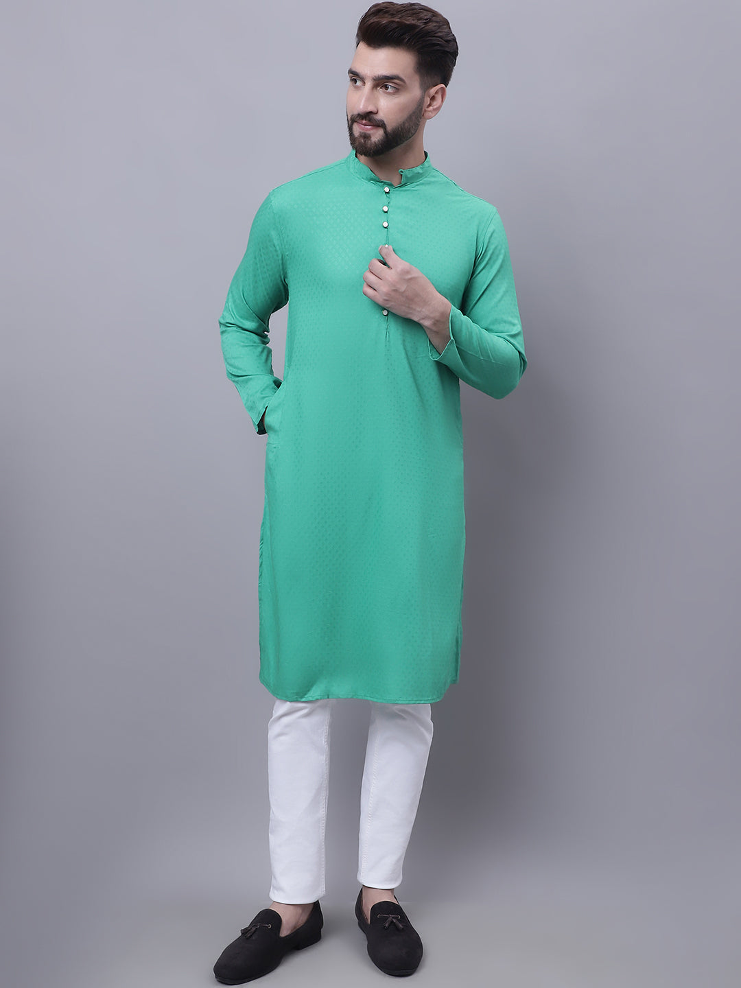 Men's  Kurta With Band Collar - Even Apparels