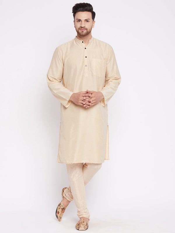 Men's Long Kurta with Band Collar -Even Apparels