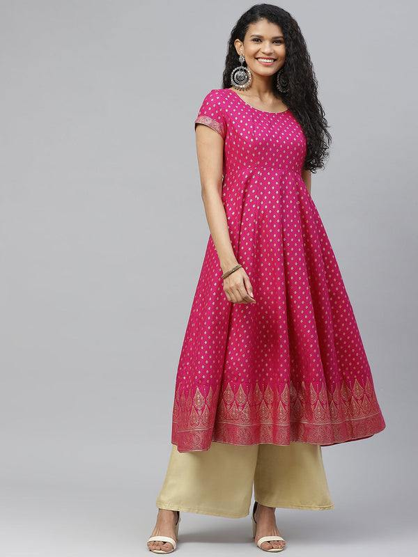 Women's Cotton Stylish Anarkali Kurta - Noz2Toz