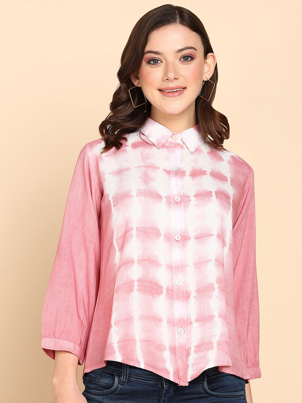 Women's Rayon Rose Gold Shirt - Maaesa