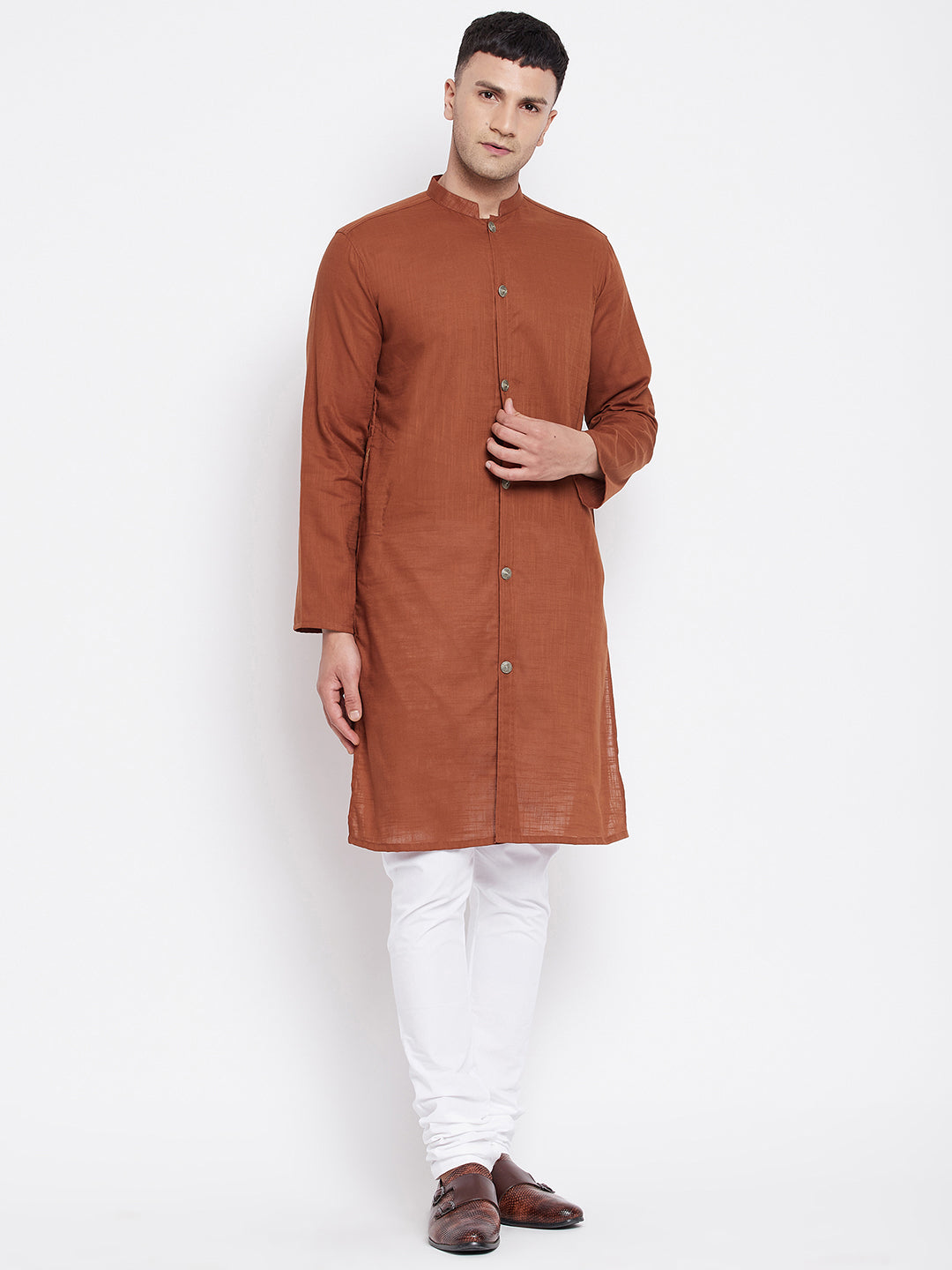 Men's Sherwani Kurta With Open Front - Even Apparels