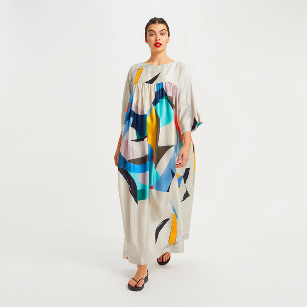 Women's Colorblock Cotton Maxi Dress - JSDC