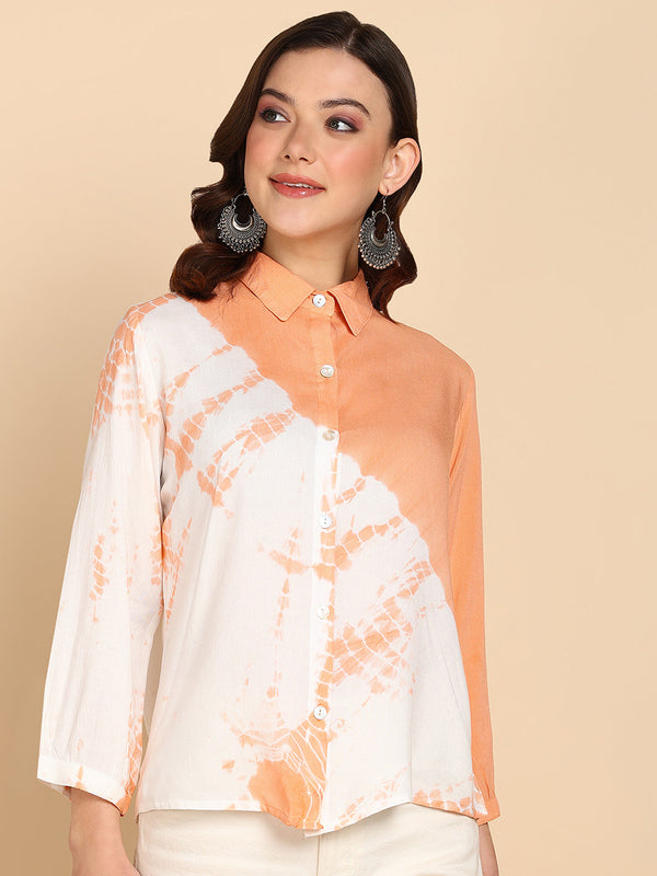 Women's Rayon Peach Shirt - Maaesa