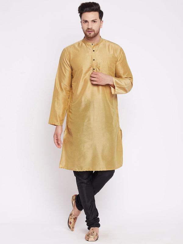 Men's Long Kurta with Band Collar -Even Apparels