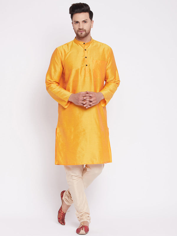 Men's Long Kurta with Band Collar -Even Apparels