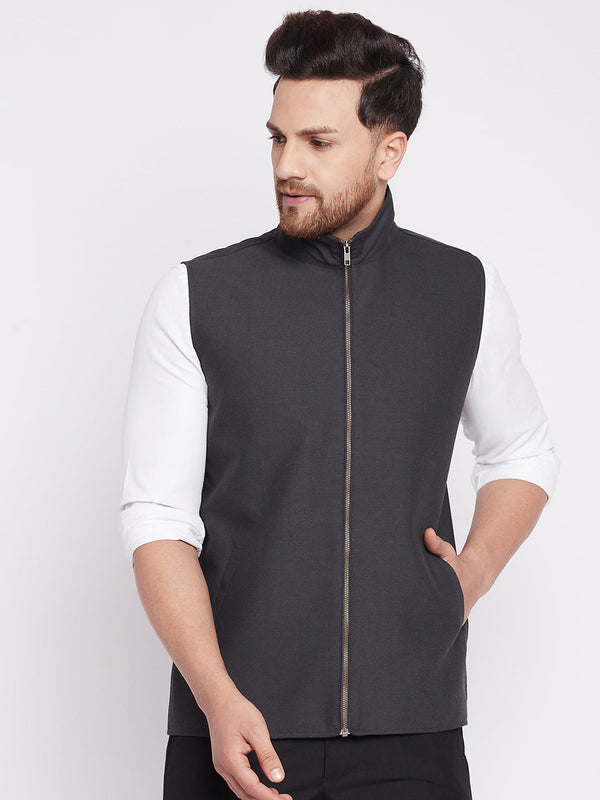 Men's Nehru Jacket With Welt Pockets -Even Apparels