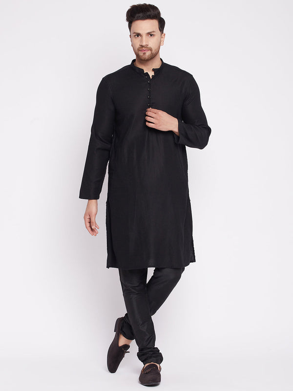 Men's Kurta with Slit Neckline -Even Apparels