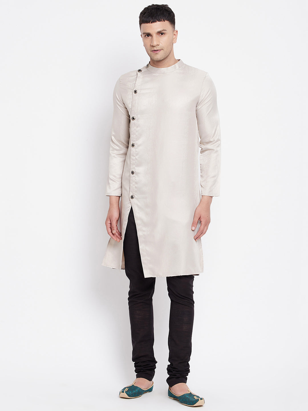 Men's Sherwani Kurta With Asymetrical Cut - Even Apparels