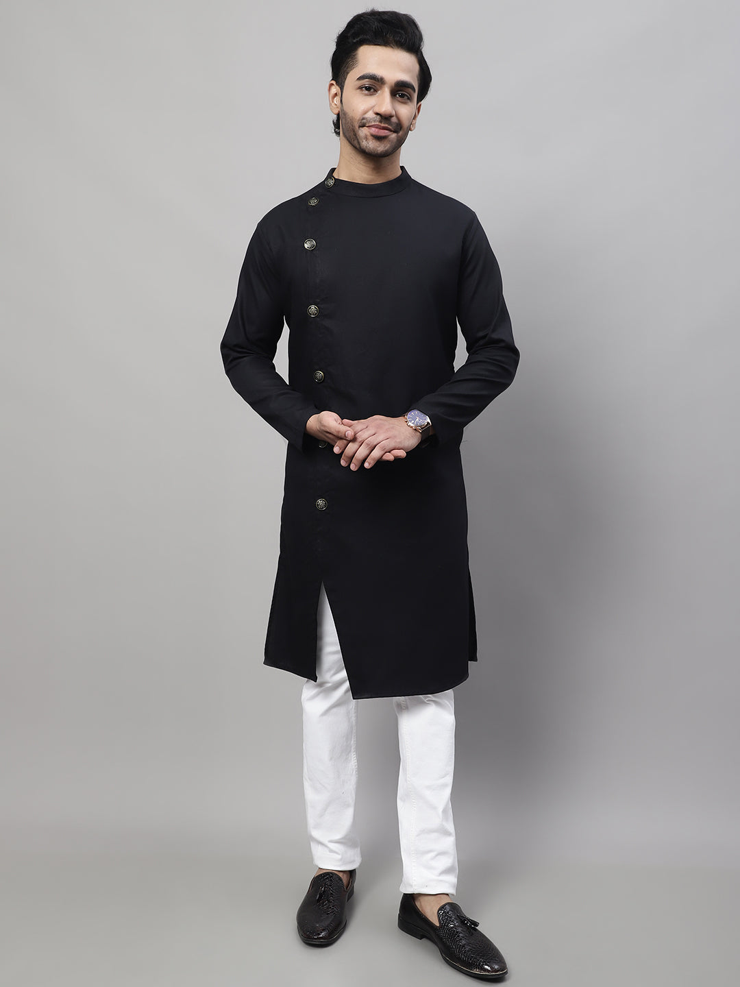 Men's Sherwani Kurta With Asymetrical Cut - Even Apparels