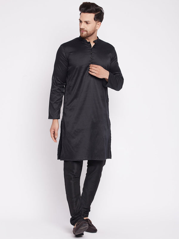 Men's Long Kurta with Band Collar -Even Apparels