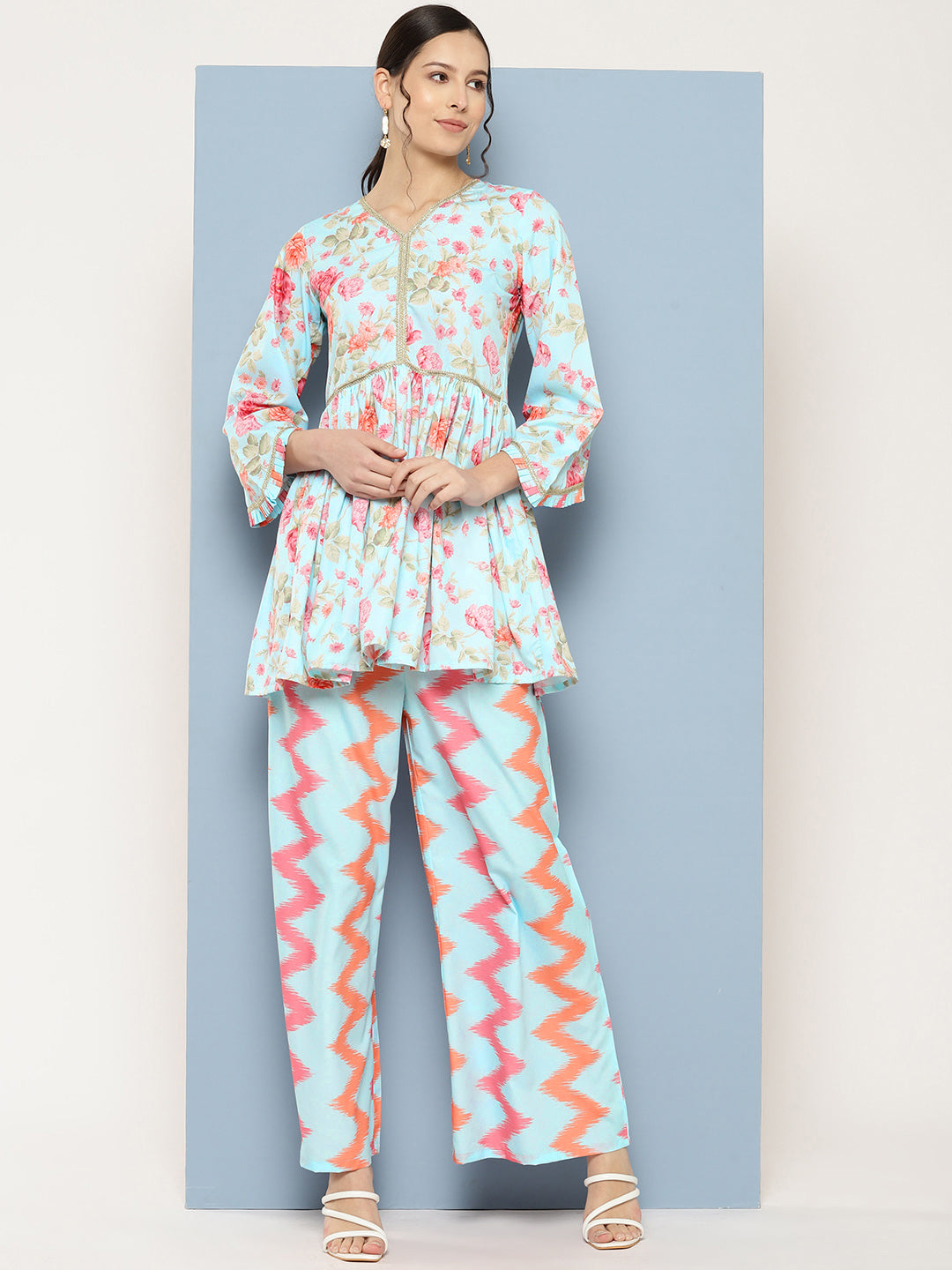 Women's Printed Ethnic Co-Ords - Ahalyaa