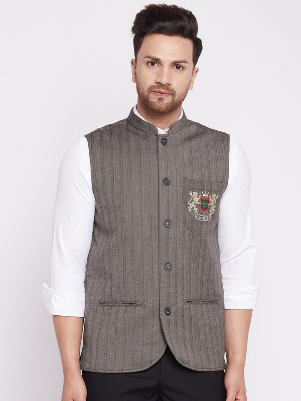 Men's Nehru Jacket With Welt Pockets -Even Apparels