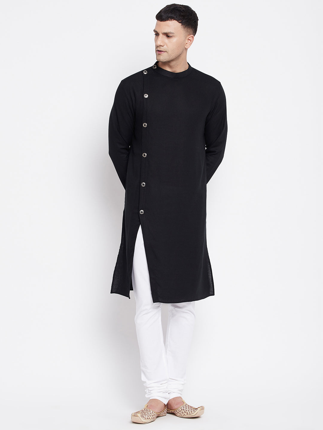 Men's Sherwani Kurta With Asymetrical Cut - Even Apparels