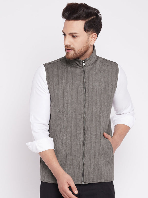 Men's Nehru Jacket With Welt Pockets -Even Apparels