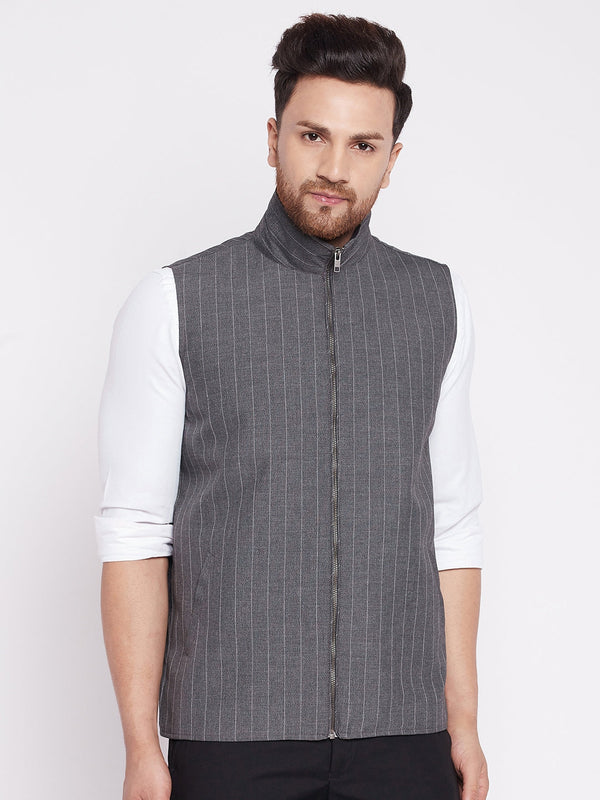 Men's Nehru Jacket With Welt Pockets -Even Apparels